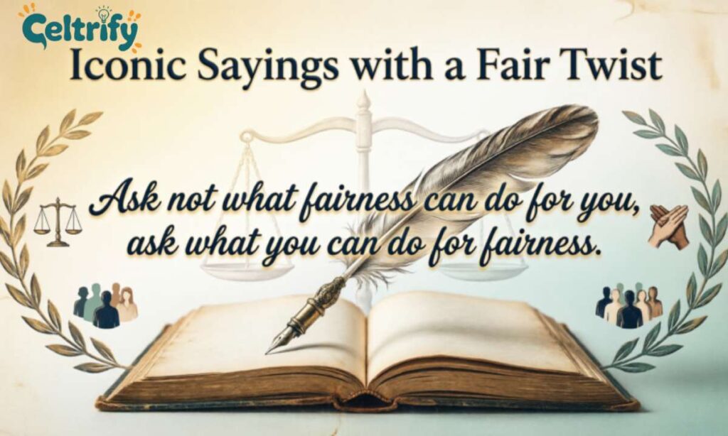Iconic Sayings with a Fair Twist