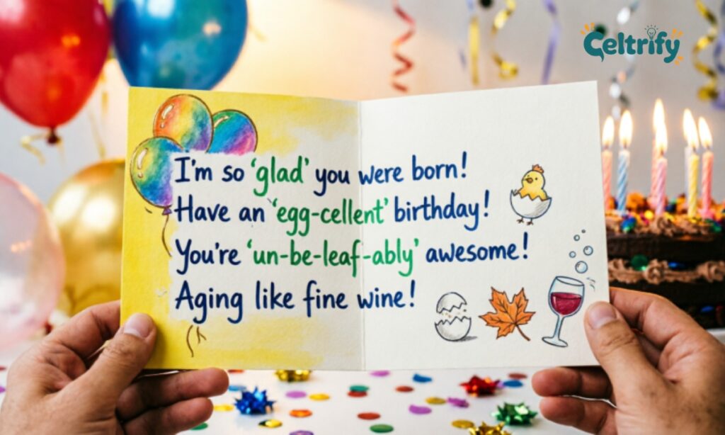 Birthday puns to write in a card