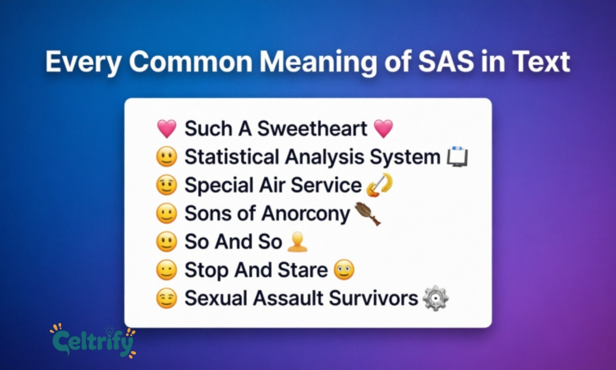 Table Every Common Meaning of SAS in Text